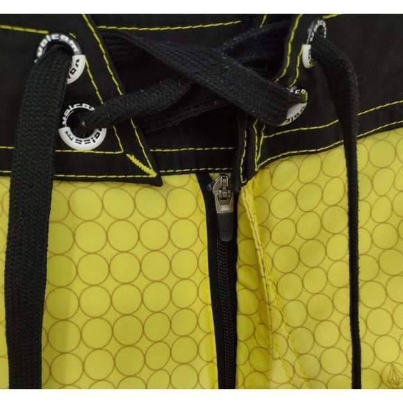 Volcom Bumble Bee Honeycomb Geometric Yellow Surf Skate Board Shorts Mens 32 - Picture 5 of 8